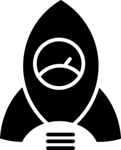 Rocket With Speedometer Shape On It Outline Svg Vector, Free Vectors File